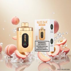 Razz Bar 50K Puffs Engangsdamper med Fersken Is & 50000 Puff