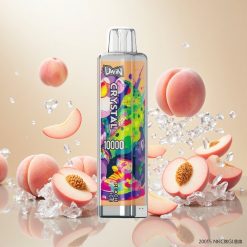 UWIN Crystal 10000 Puffs Engangs Vape Fersken Is med 18ml og 650mAh