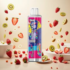 UWIN Crystal 10000 Puffs Engangs Vape Jordbær Kiwi med 18ml E-væske og 650mAh batteri