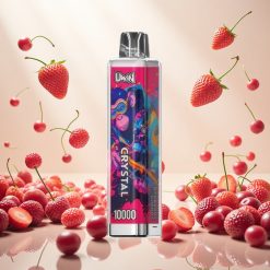 UWIN Crystal 10000 Puffs Jordbær Tranebær Kirsebær – 18ml e-væske, 650mAh batteri