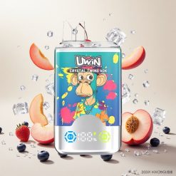 UWIN Crystal Twins 40000 Puffs Blåbær På Is/Sommerfersken Is – 32ml E-væske, 850mAh Batteri