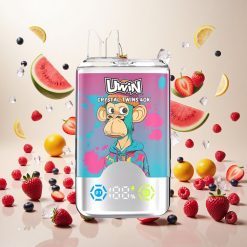 UWIN Crystal Twins 40000 Puffs Disposable Vape Vannmelon Is & Blandede Bær – 32ml e-væske, 850mAh batteri