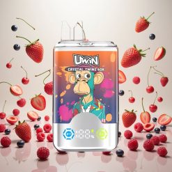 UWIN Crystal Twins 40000 Puffs (Jordbær Bringebær) – 32ml / 850mAh