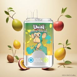 UWIN Crystal Twins 40000 Puffs Oppladbar Design 850mAh Batteri Type-C Kiwi Pasjonsfrukt Guava To Epler