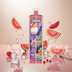 Uwin Shisha Hookah Crystal 20000 Puffs Vannmelon Is 22ml 0% Nikotin