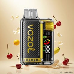 VOZOL Vista 20000 Puffs Gjenoppladbar med 650mAh Batteri og Dragefrukt Banan Kirsebær