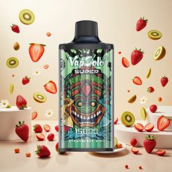 Vapsolo Super 15000 puffs Engangsdamper Jordbær Kiwi med 40 ml e-væske
