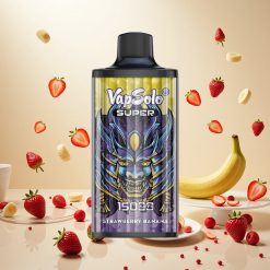 Vapsolo Super 15000 puffs – Jordbær og Banan – 40ml E-væske – 850mAh Batteri